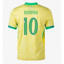 Brasil Rodrygo Goes #10 Hjemmedrakt Copa America 2024 Kortermet